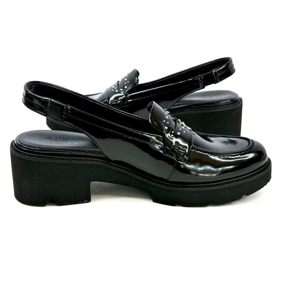 DARRY LUG SOLE SLINGBACK LOAFERS BLACK SIZE 9M NWT AND BOX - Picture 4 of 9